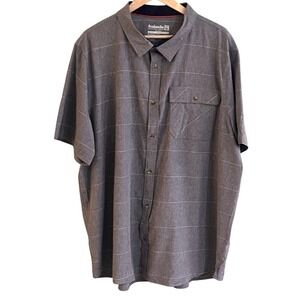 Avalanche Gray‎ Outdoor Light Wicking Short Sleeve Button Down Shirt XXL Men's